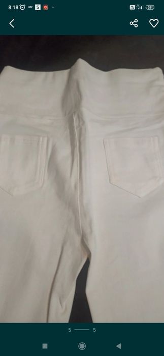 Spodnie z cienkiego jeansu Wysoki stan l