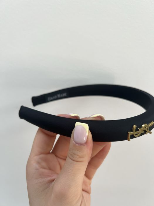 Opaska do wlosow saint laurent czarne glamour style
