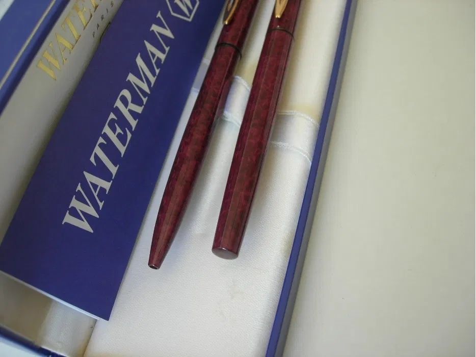 Conjunto Canetas Waterman Marmoreado Castanho
