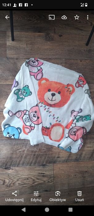 Sweter damski z misiem Teddy
