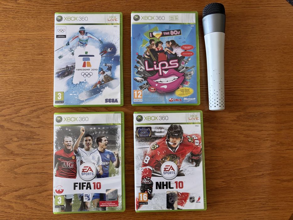 Gry xbox 360 FIFA 10 NHL 10 Lips Vancouver 2010