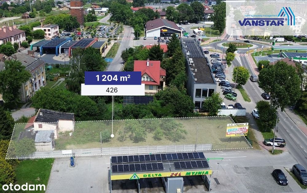 Działka inwestycyjna 1204 m² MPZP – Jędrzejów ul. Przemysłowa