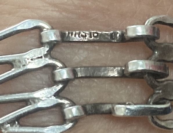 Bransoletka srebrna stara prl