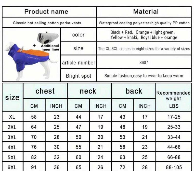 Курточка для собак