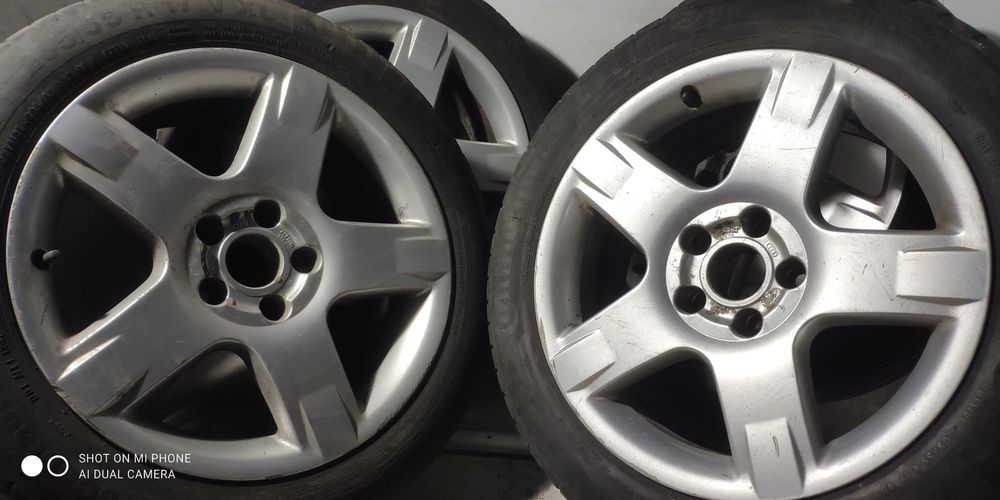 Koła 205/55R17 CONTINENTAL lato AUDI 5x112 alusy komplet 17 ładne 4szt