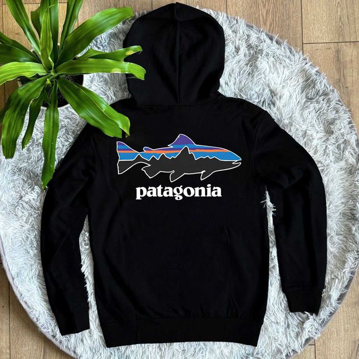 Shark › Patagonia Худи черное › XS S M L XL  › Кофта Патагония