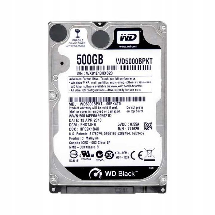 Dysk WD5000BPKT 500GB SATA 2,5"