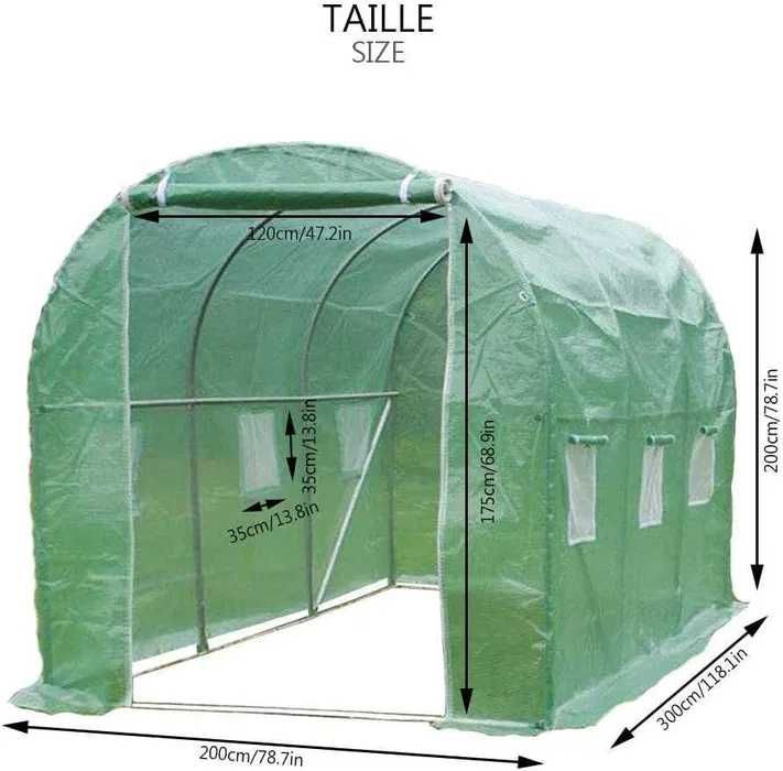 Estufa para horta ou jardim 3,00x2,00x2,00