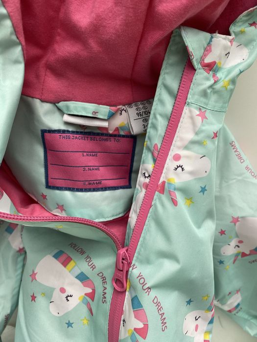 Conjunto de chuva unicornio 3-5 anos botas e casaco impermeaveis