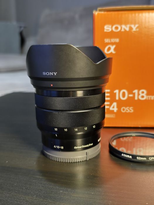Obiektyw sony e-mount 10-18mm f4 oss jak nowy
