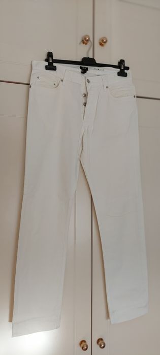 Calças Sarja Branca Homem H&M Tam31 como NOVAS