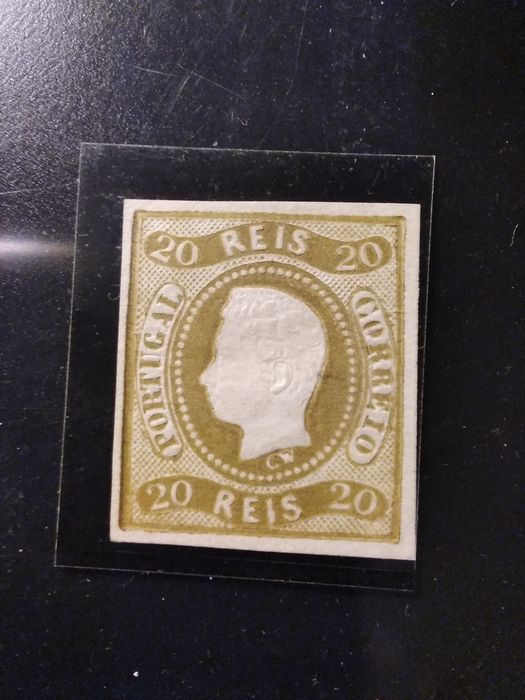 1866 Selo D° Luís I Fita Curva Não Dentado MLH S/Goma (0)
