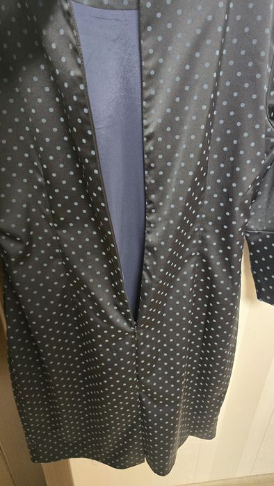 Офісна/коктейльна графітово-сіра у горох сукня Globe EU 42/UK 14 (48-