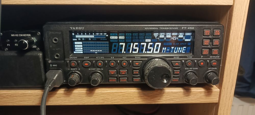 Yaesu FT 450 plus modem, zasilacz
