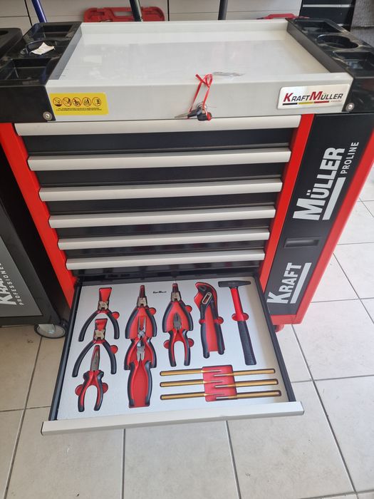 Carrinho de ferramenta de 7 gavetas completas novo
