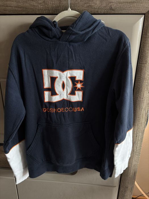 Bluza DC granatowa z białymi rękawami