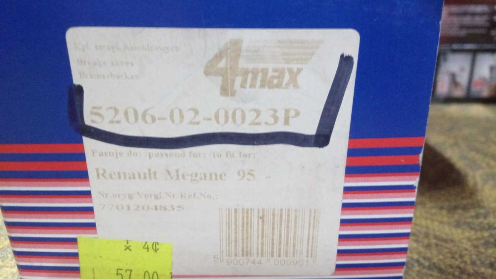 Гальмівні колодки, барабанні RENAULT Megane