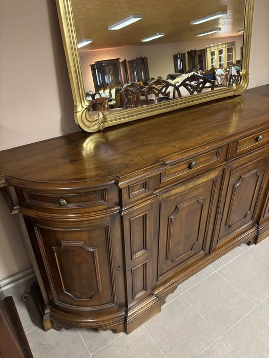 Włoska Stylowa Komoda bufet 205 cm gięte fronty orzech stylowe italy