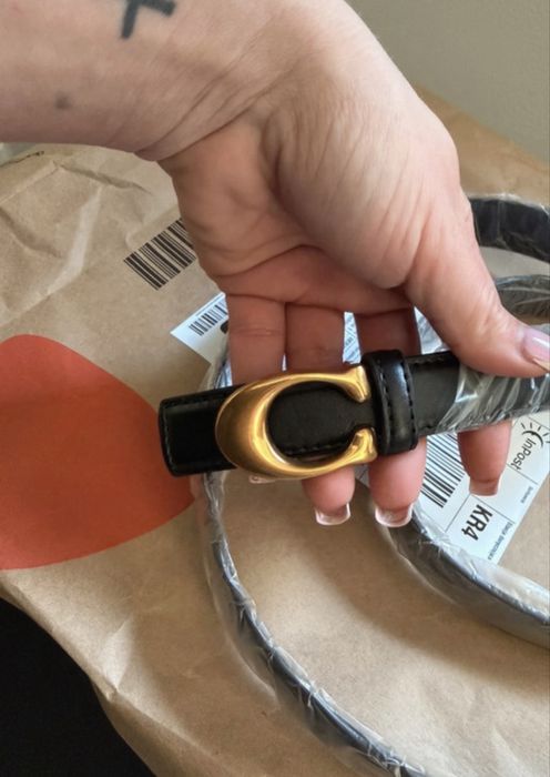 Pasek coach 110 cm czarny