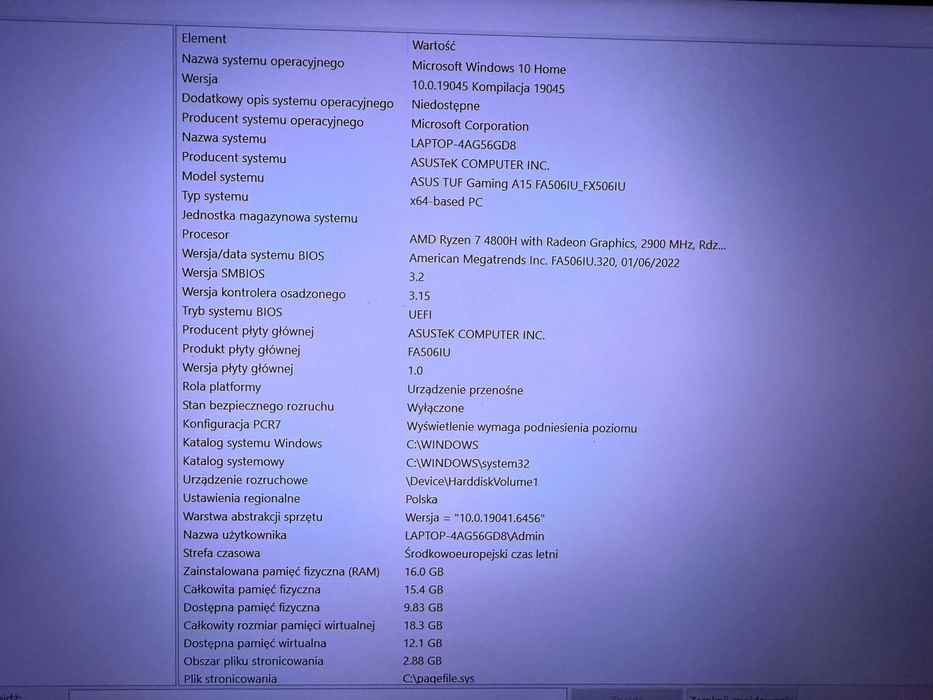 Asus Tuf A15 144Hz 1660Ti Ryzen 7 4800H