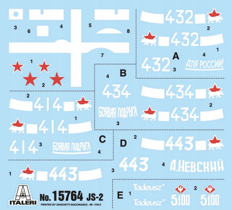 Model do sklejania Italeri 15764 1:56 Czołg IS-2