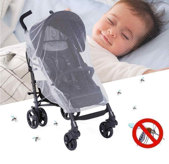 Moskitiera Do Wózka Z Gumką Uniwersalna Szara