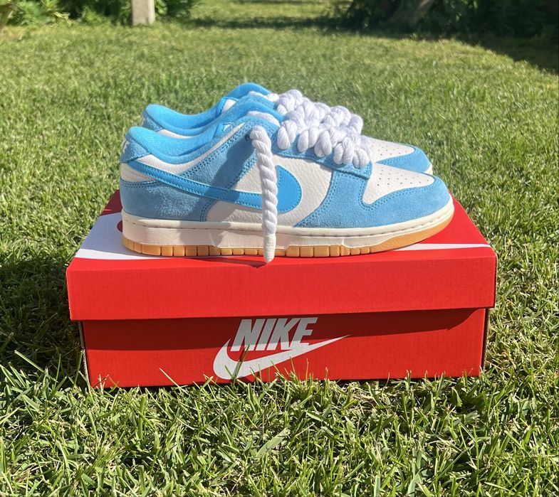 Nike Dunk Azuis Novas w/rope laces