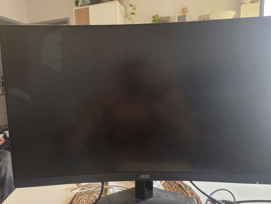 Monitor AOC curvo para peças