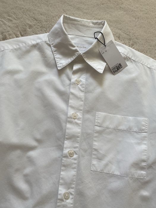 Massimo Dutti біла сорочка оверсайз, рубашка оверсайз