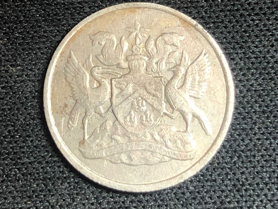 Lote de 2 Moedas Trinidad e Tobago 5 e 10 cents