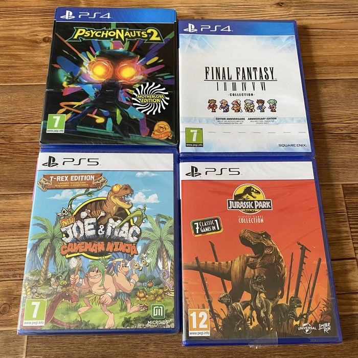 Sony PS4: A Way out, Jurassic Park, Final Fantasy, Psychonauts,Joe&Mac