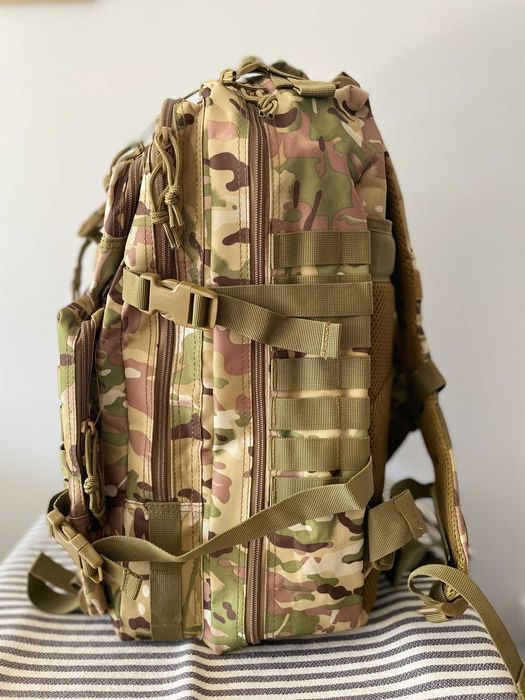 Mochila Táctica Militar Profissional – 45L | Verde Militar | NOVA