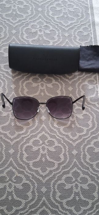 H&M  modne okulary przeciwsłoneczne + etui + ściereczka