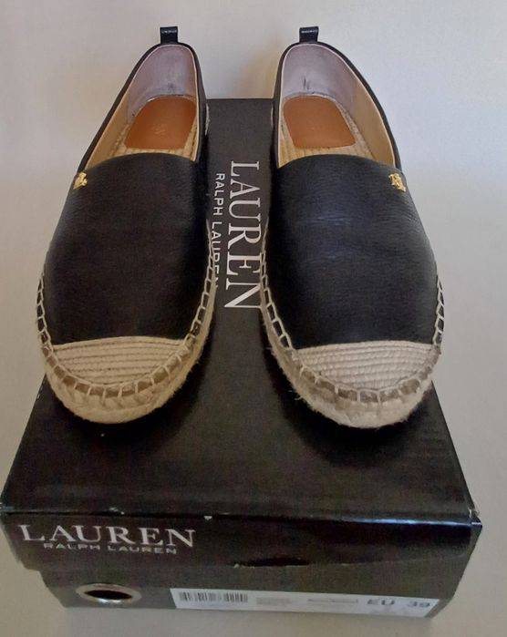 LAUREN Ralph Lauren ESPADRYLE damskie skórzane 39 IDEALNE