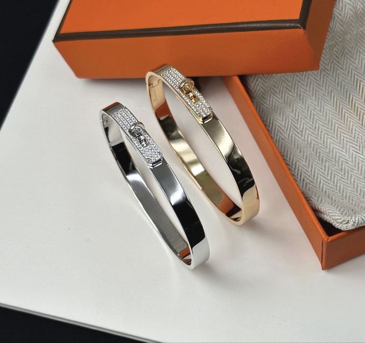Браслет Hermes Kelly зі стразами люкс