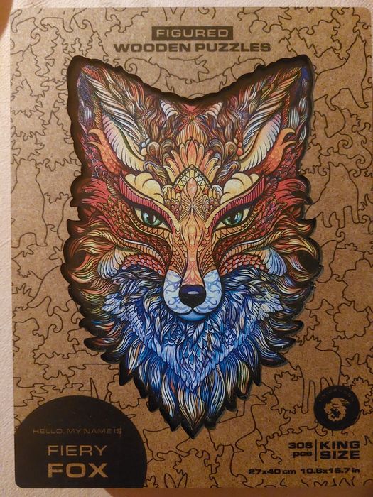 Puzzle drewniane Unidragon Fiery Fox Ognisty Lis