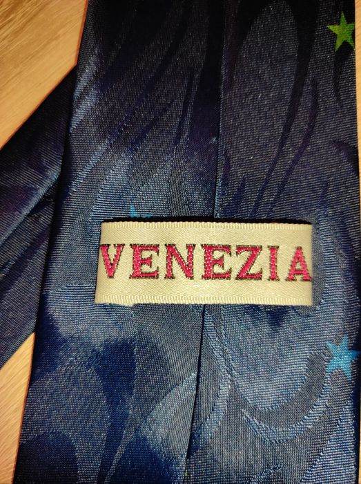 Jedwabny krawat znak zodiaku ryby Venezia