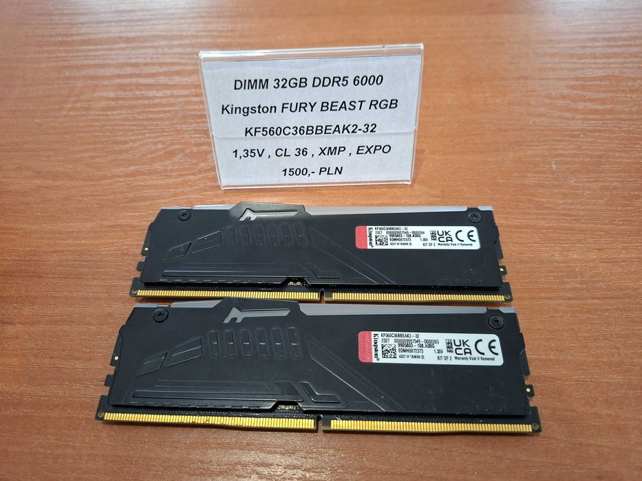 32GB DDR5 6000 - 2 x 16 Dimm