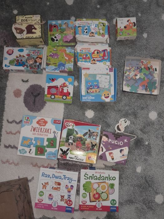 15 x zestaw puzzli na 2latka dla najmłodszych