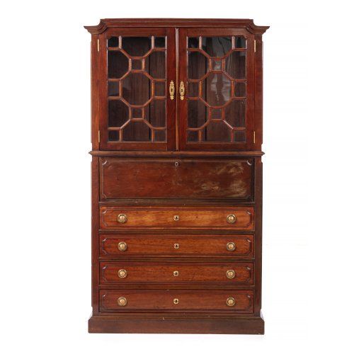 Cómoda com gaveta de secretária e alçado