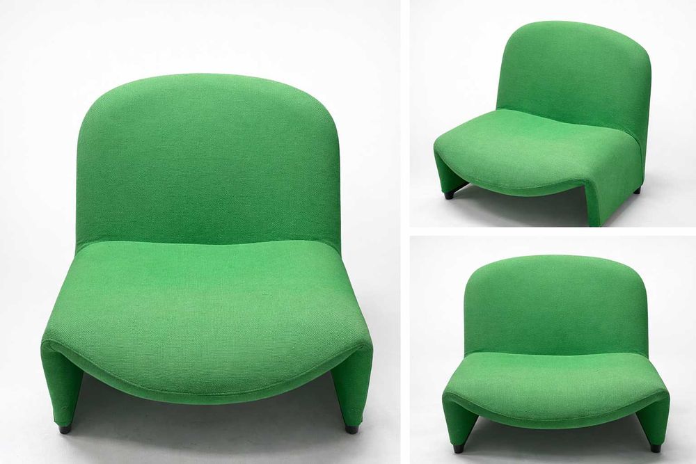Cadeira / Poltrona Estofada Verde – Design Simples
