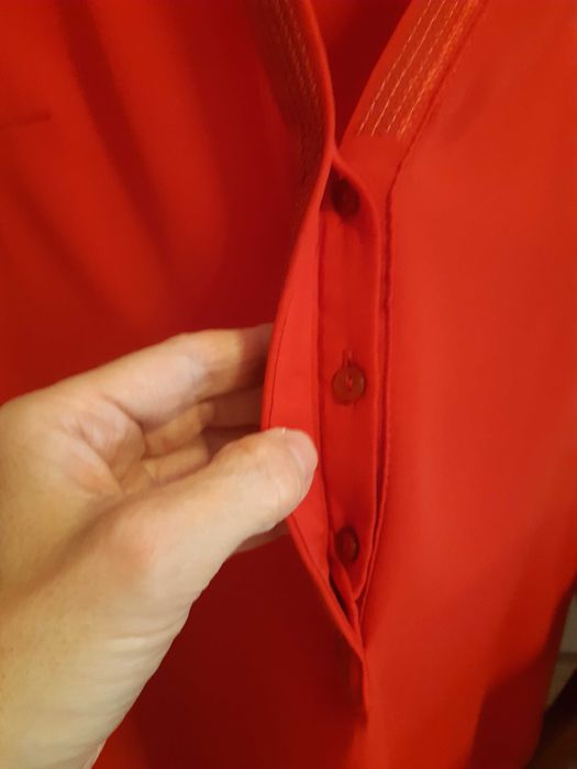 Czerwona szyfonowa bluzka Orsay r 36