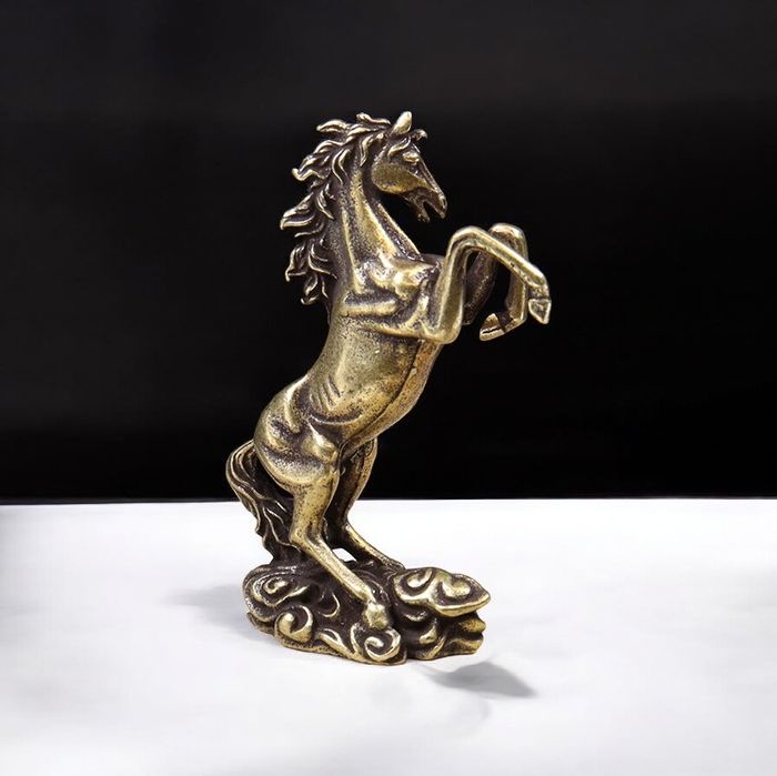 Латунна фігурка лошадки, кінь, лошадь подарунок на Новий 2026 рік