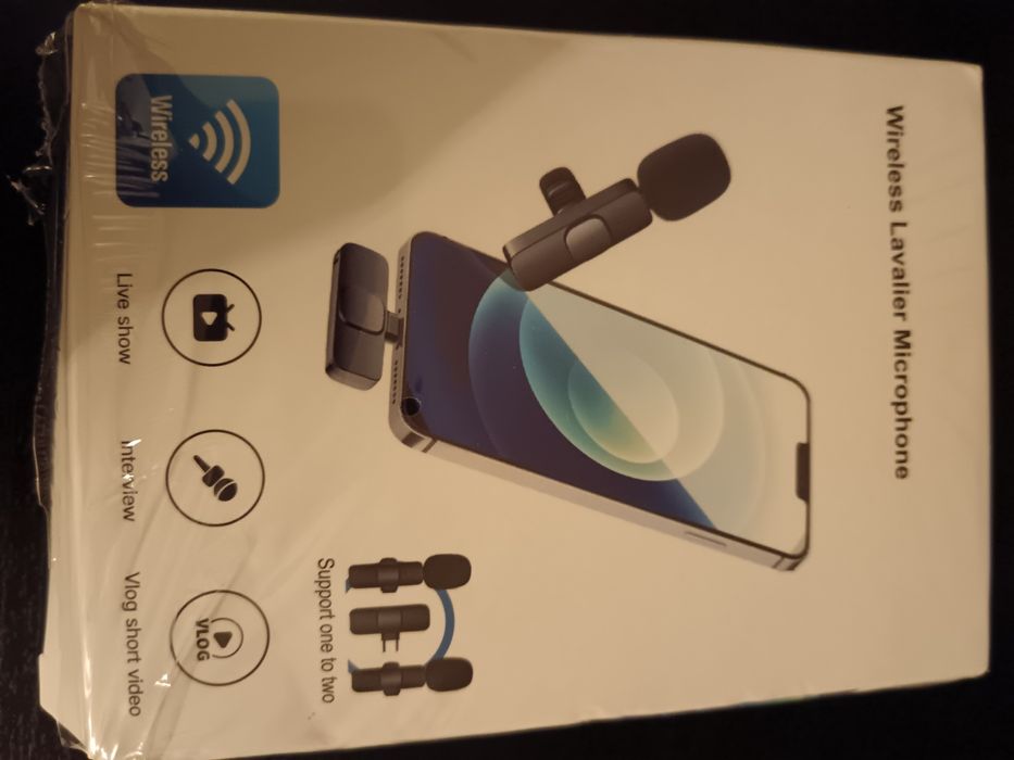Par de microfones wireless lavalier
