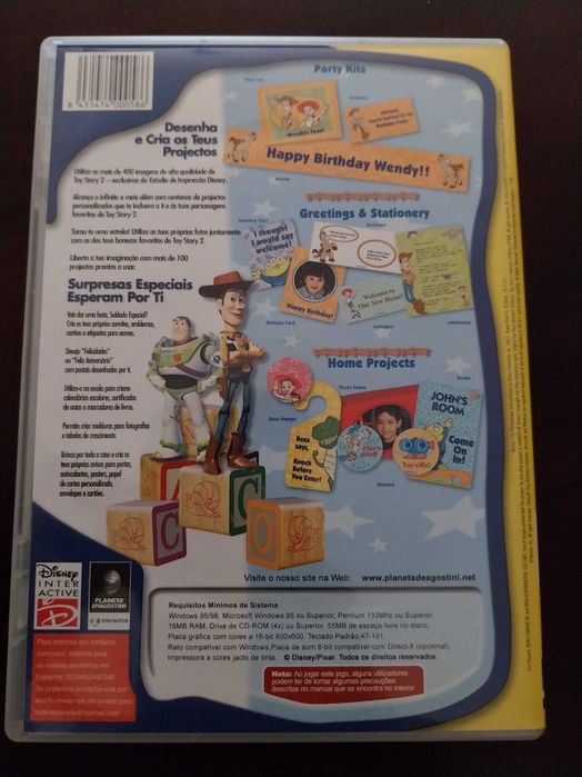 CD desenhos e animações Toy Story 2 - ótimo para festas, convites, merchandising,