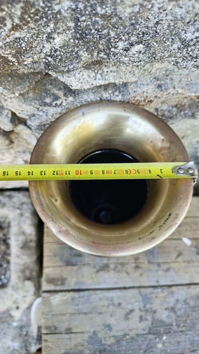 Buzina em cobre e ferro restaurada