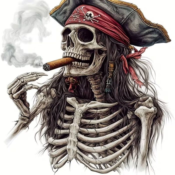Naklejka naklejki winylowe kościotrup pirat 17x17 cm jakość