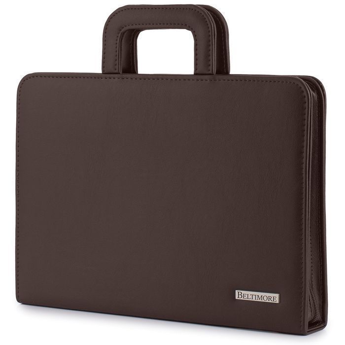 Biwuar neseser aktówka teczka organizer handlowca stylowa brązowa I67