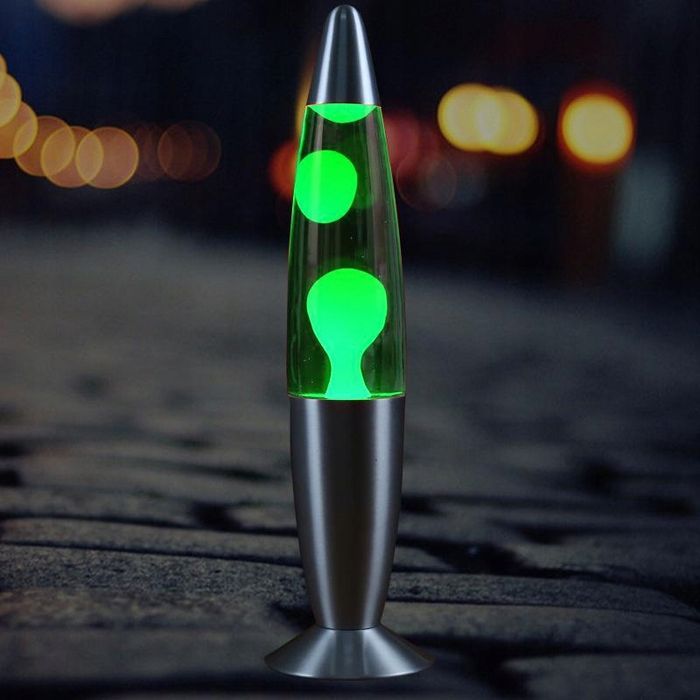 Lampa Lava Ozdobna Lawa Z Woskiem 220V Zielona