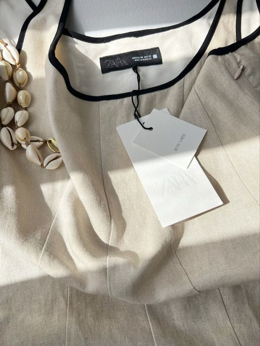 Елегантна святкова сукня з льону Zara , L